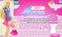 Barbie: Potty Race | Babysitting Game | NuMuKi