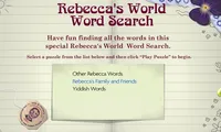 American Girl: Rebecca's World Word Search | NuMuKi